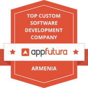 Top custom software development company badge from appfutura